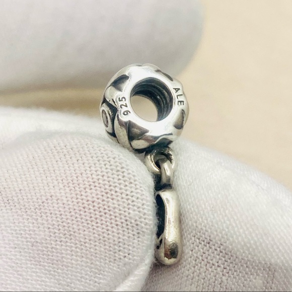 EUC Pandora 790520PCZ Silver Ballerina Ballet Dancer Slippers Dangle Charm - Picture 6 of 7